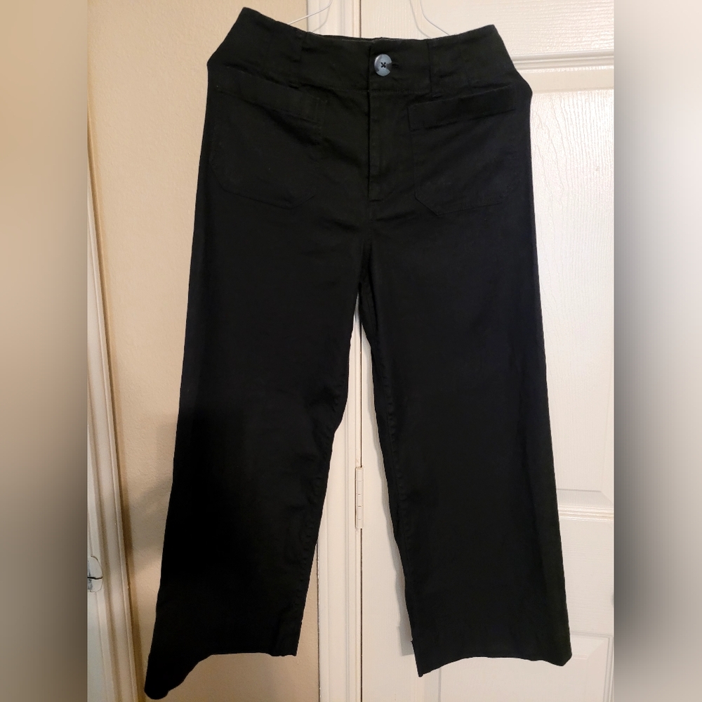 Anthropologie Black Chinos Straight Leg Pants